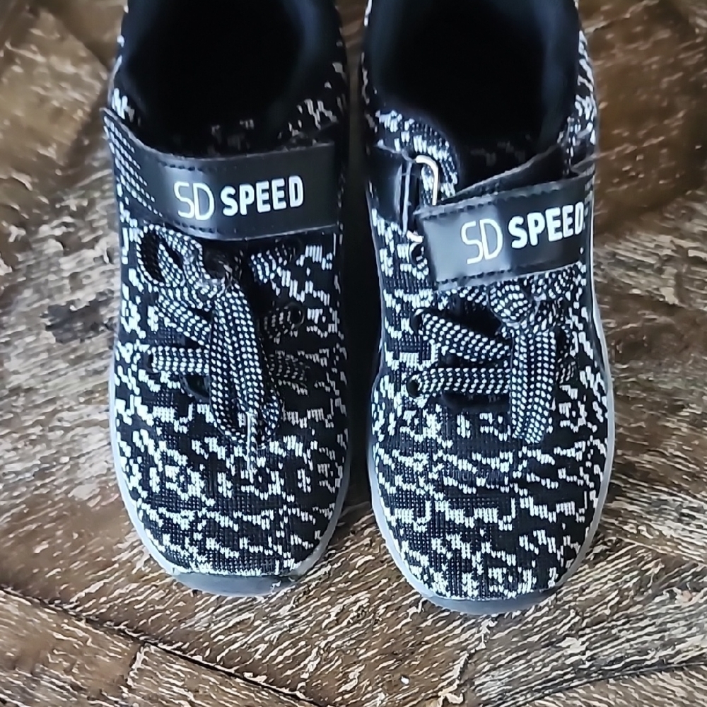 Kids Black and White Sneakers